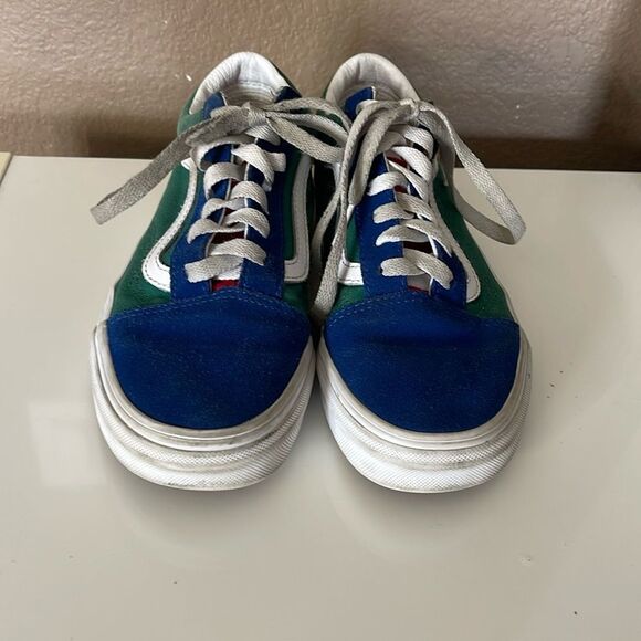Green blue and yellow Vans Yacht Club women’s size 6.5 - Picture 1 of 6